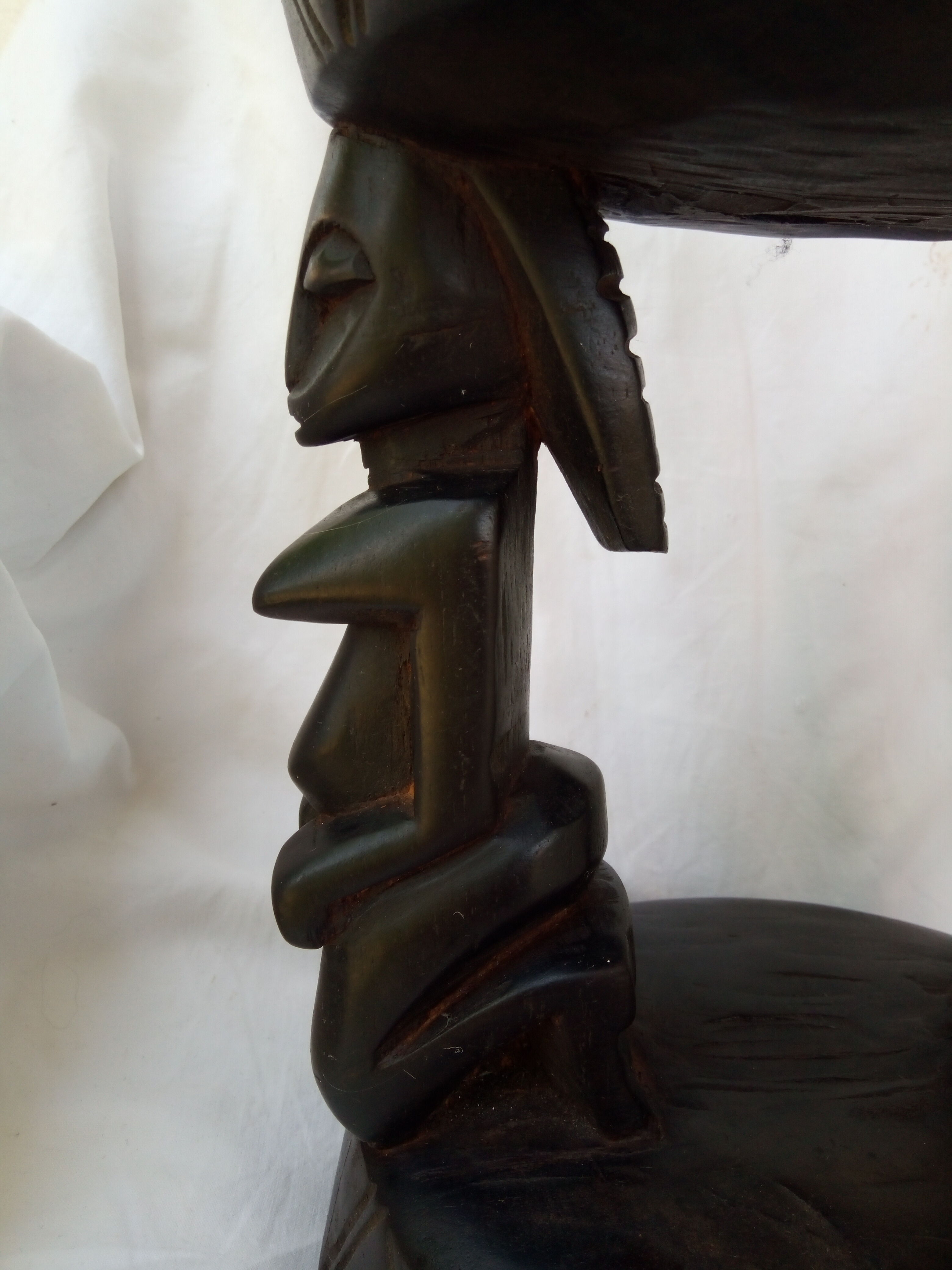 Ancient African carved wooden stool