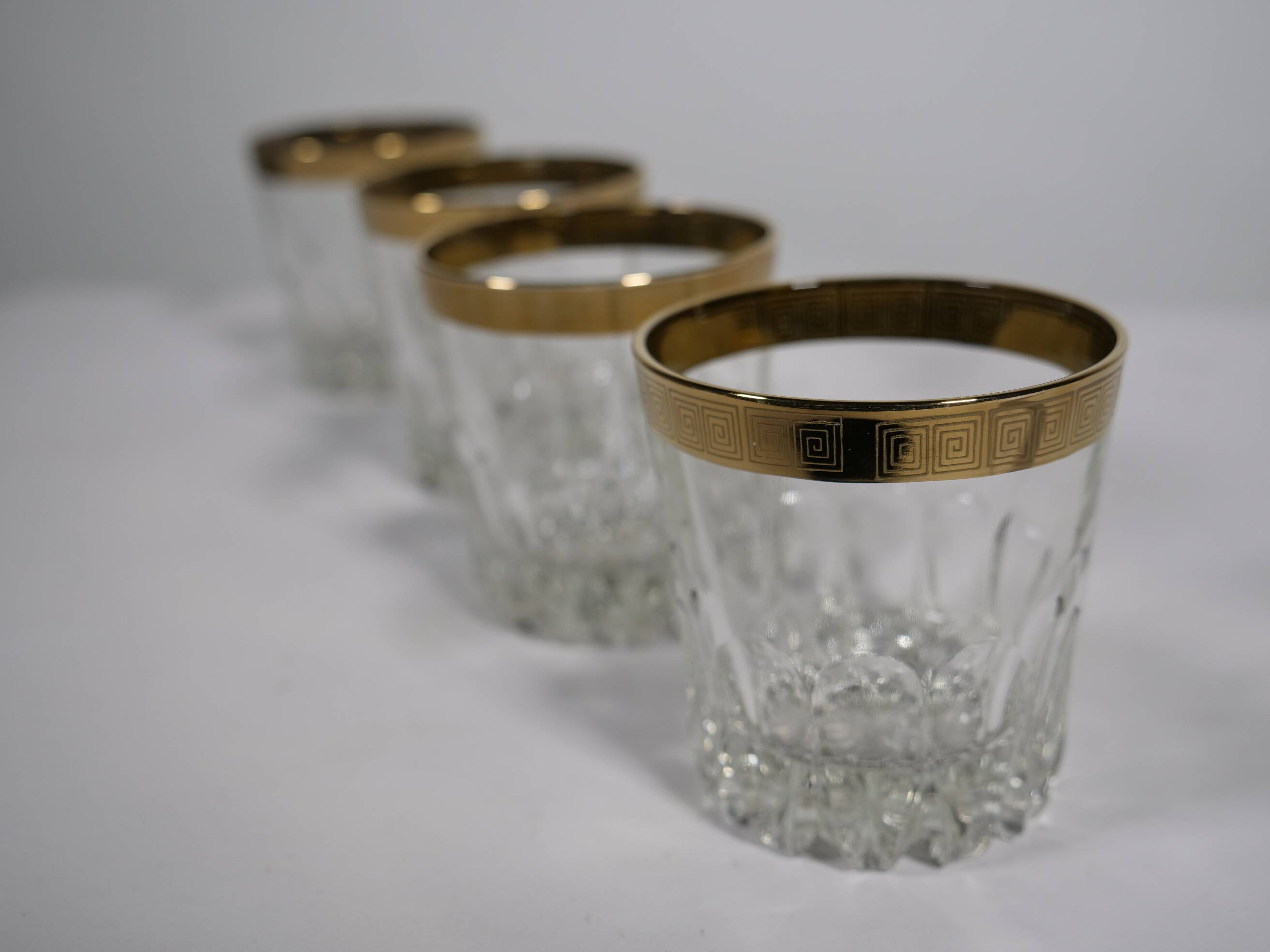 Whiskey Tumbler "Ritz" Glass with 24-Karat Gold Rim from Mäander, 1960s