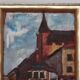 Original Mid Century Swedish Oil on Panel – “City II” by Wilhelm Henning –