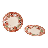 Pair of English Wellington Plates China Longton Imari England JHC