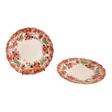 Pair of English Wellington Plates China Longton Imari England JHC