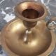 Brass hand-held candle holder - vintage