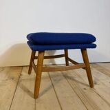 Danish mid-century modern pouf/footstool with cushion – 1960