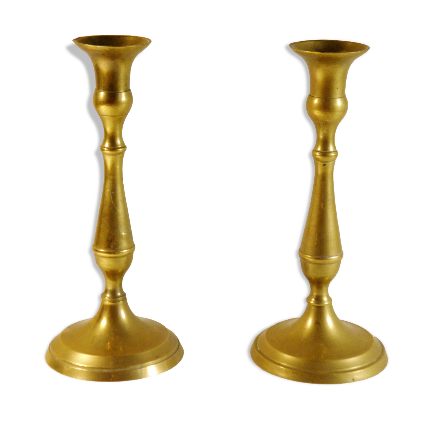 Pair of brass candlesticks