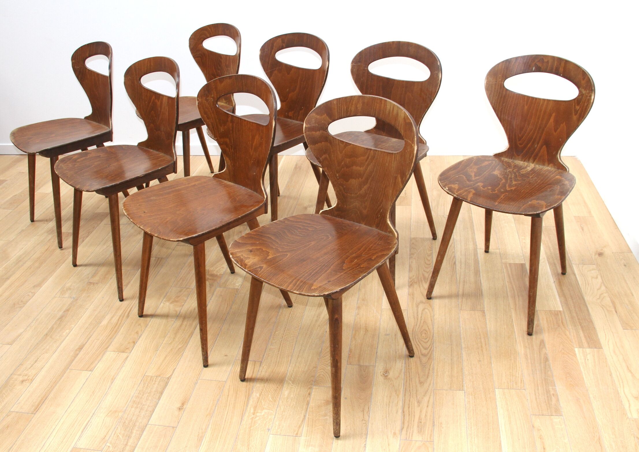 Suite of 8 Baumann bistro chairs