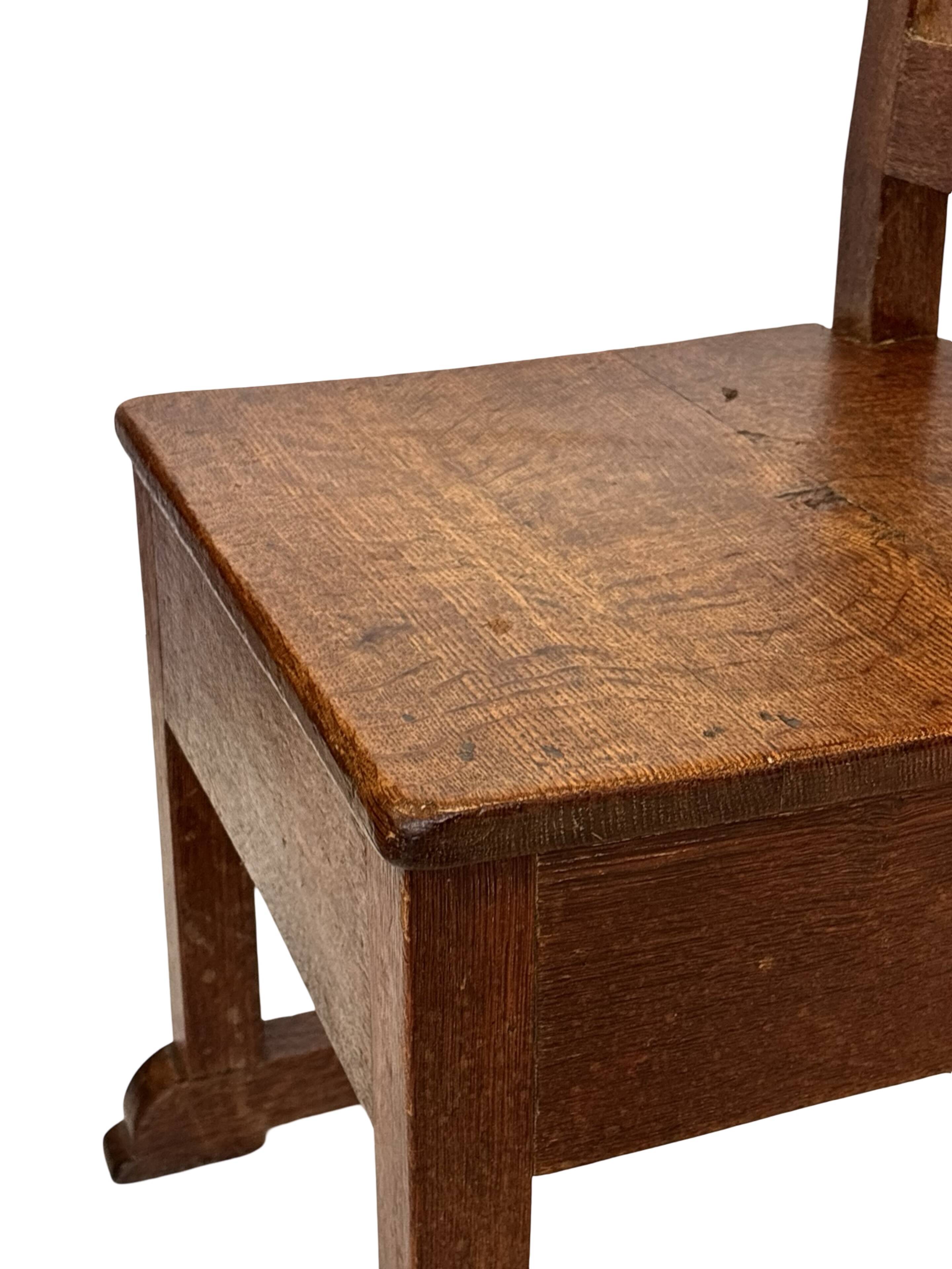 Art Deco High Back chair in oak minimalist design