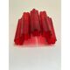 Set of Two Contemporary Red "Tronchi" Murano Style Glass Wall Sconces in Ve