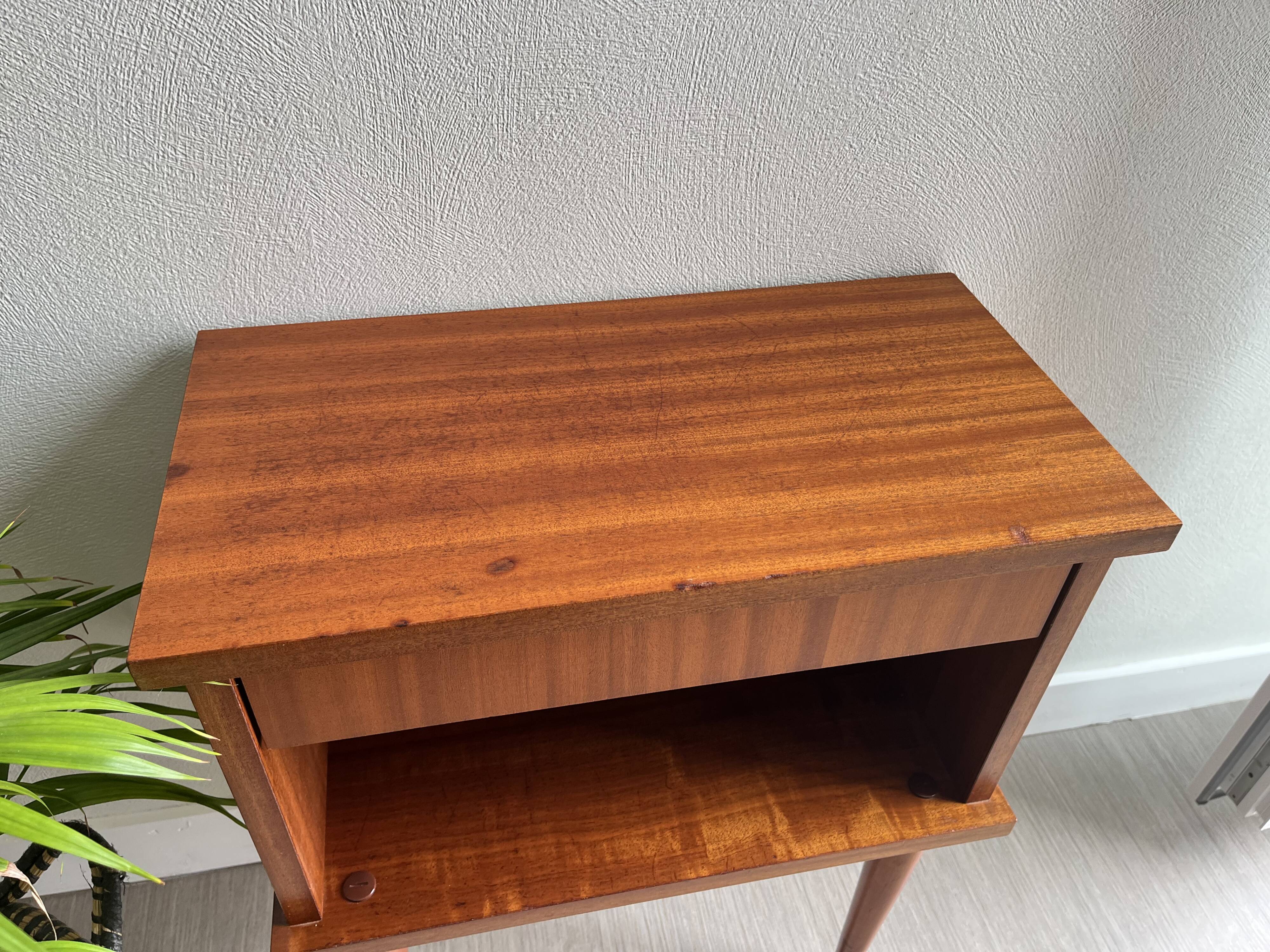 Bedside table vintage feet compass