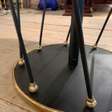 High and high table with mechanism by Martin and Guénier.Metal, sycamore and bronze. Circa 1950.