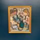 Original Swedish Oil on Canvas – "Family" by Gösta Falck – Signed – Vintage and Framed