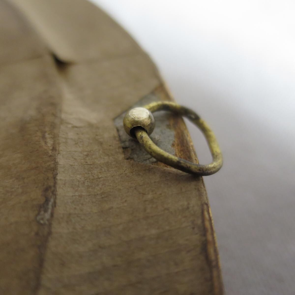 Curved mirror says witch wooden Golden 20th 33 cm