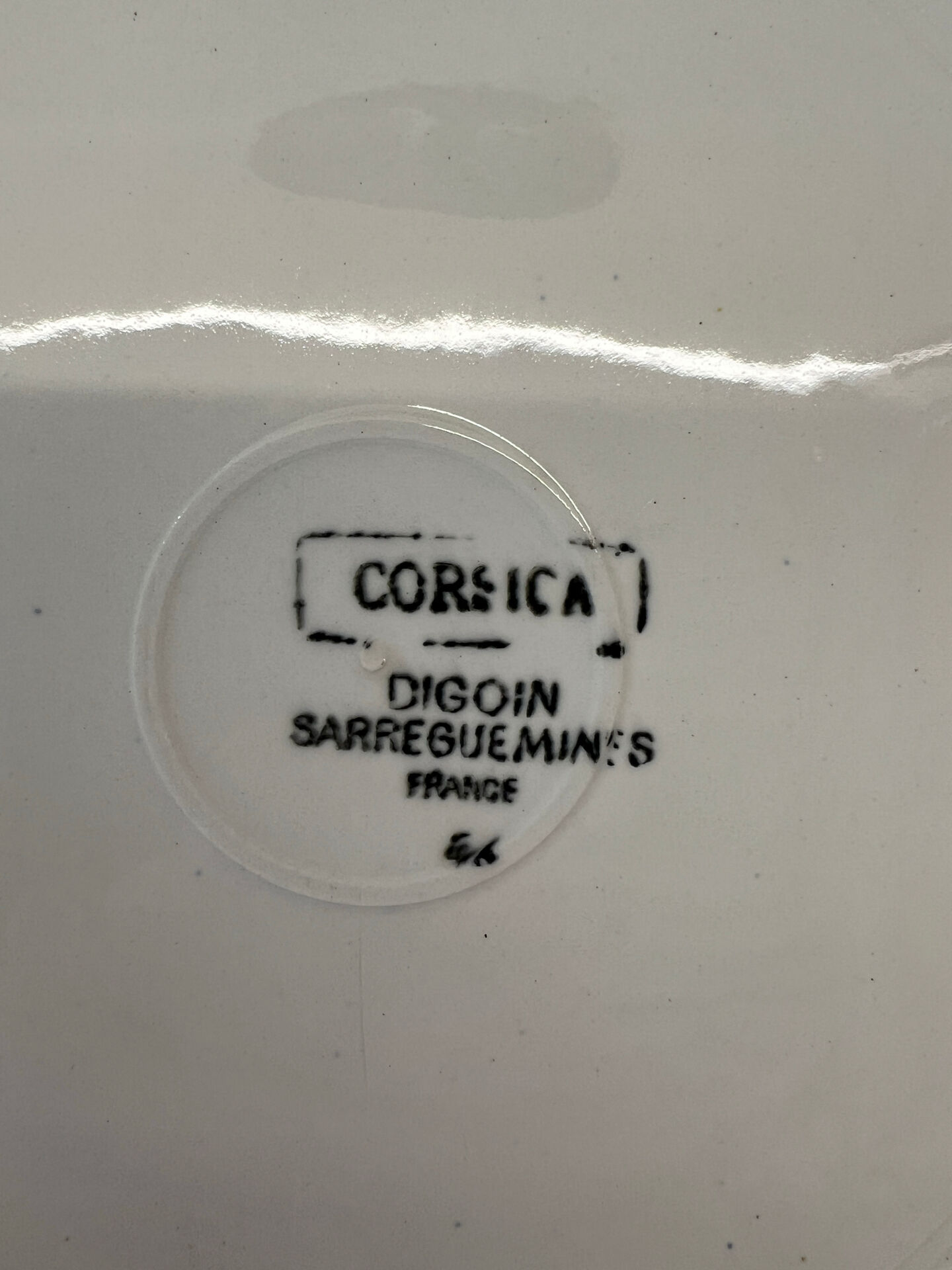 Plat Digoin Sarraguemines - modèle Corsica