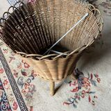 Rattan basket on feet