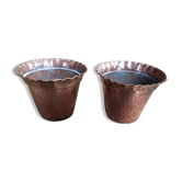 Pair of copper pot covers