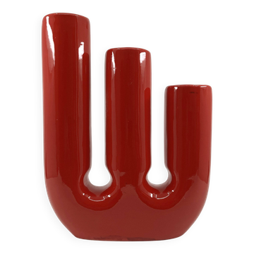Vase with 3 necks in ceramic • space age • Italy • Circa 60/70