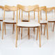 Set of 6 oak chairs by Albin Johansson & sons 1960