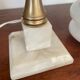 Pair of Art Deco marble and opaline lamps