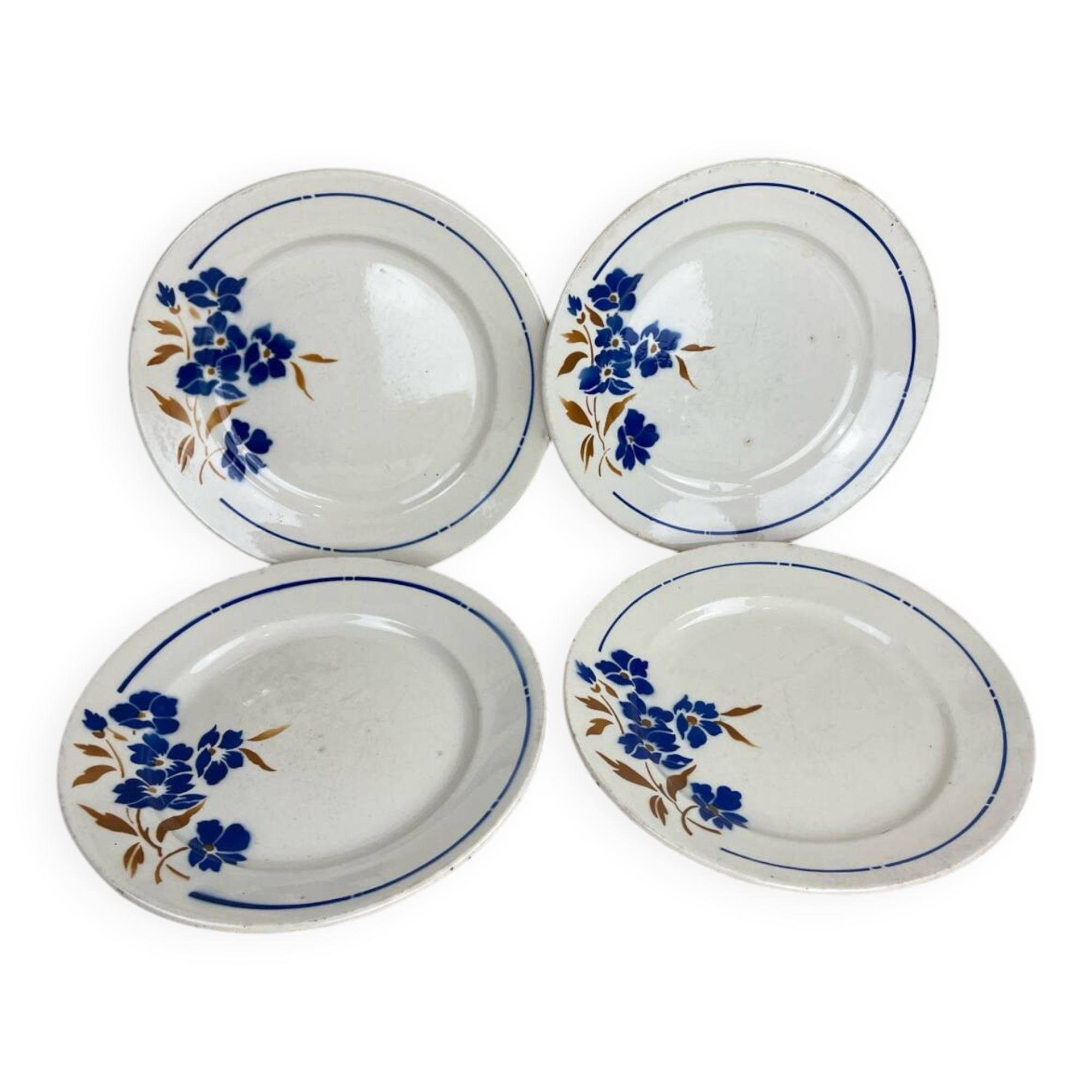 4 antique dinner plates