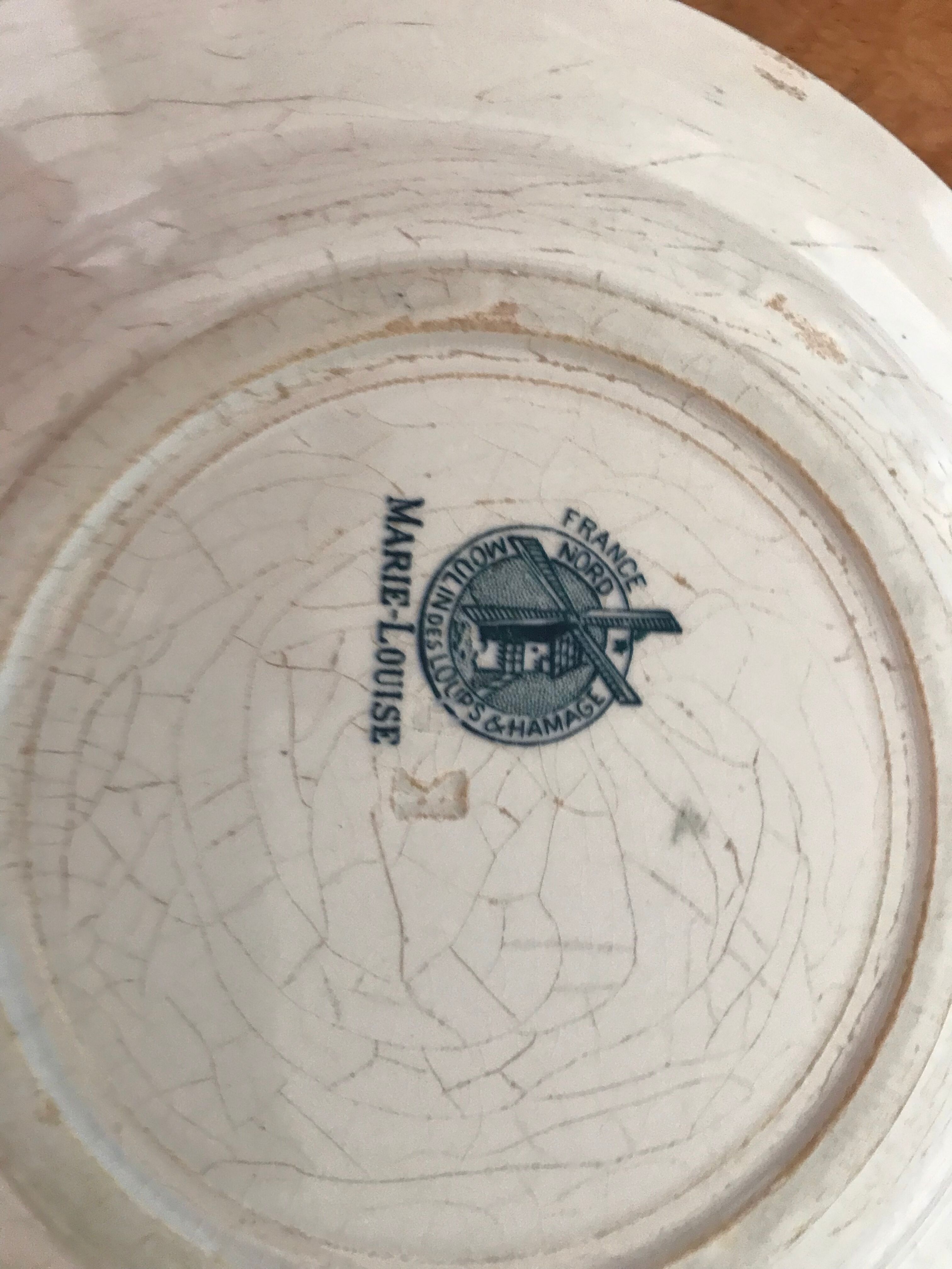 Flat plates Moulin des loups and Hamage "Marie-Louise"