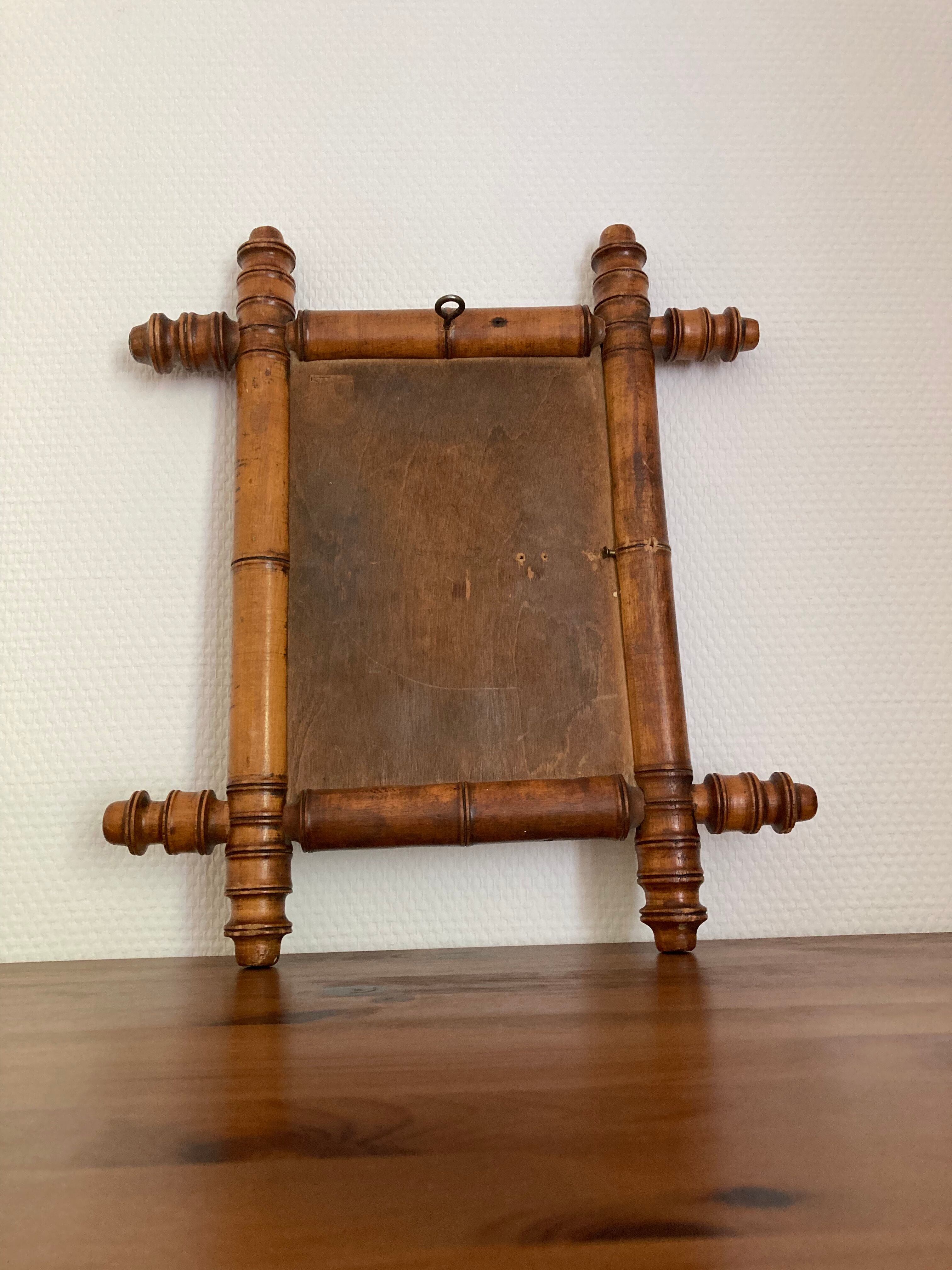 Bamboo mirror 38x33cm