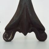 Pair of cast iron fireplace andirons. France, 19th century.