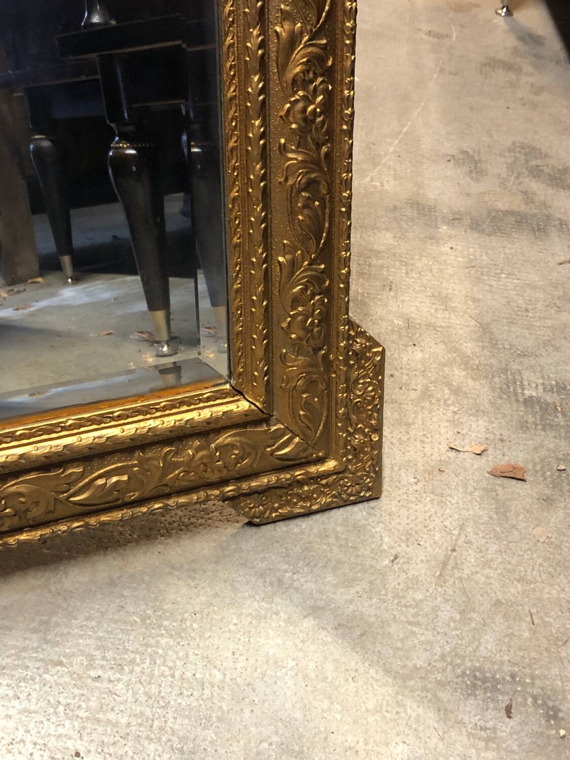 Antique Louis XV style mirror with pretty moldings