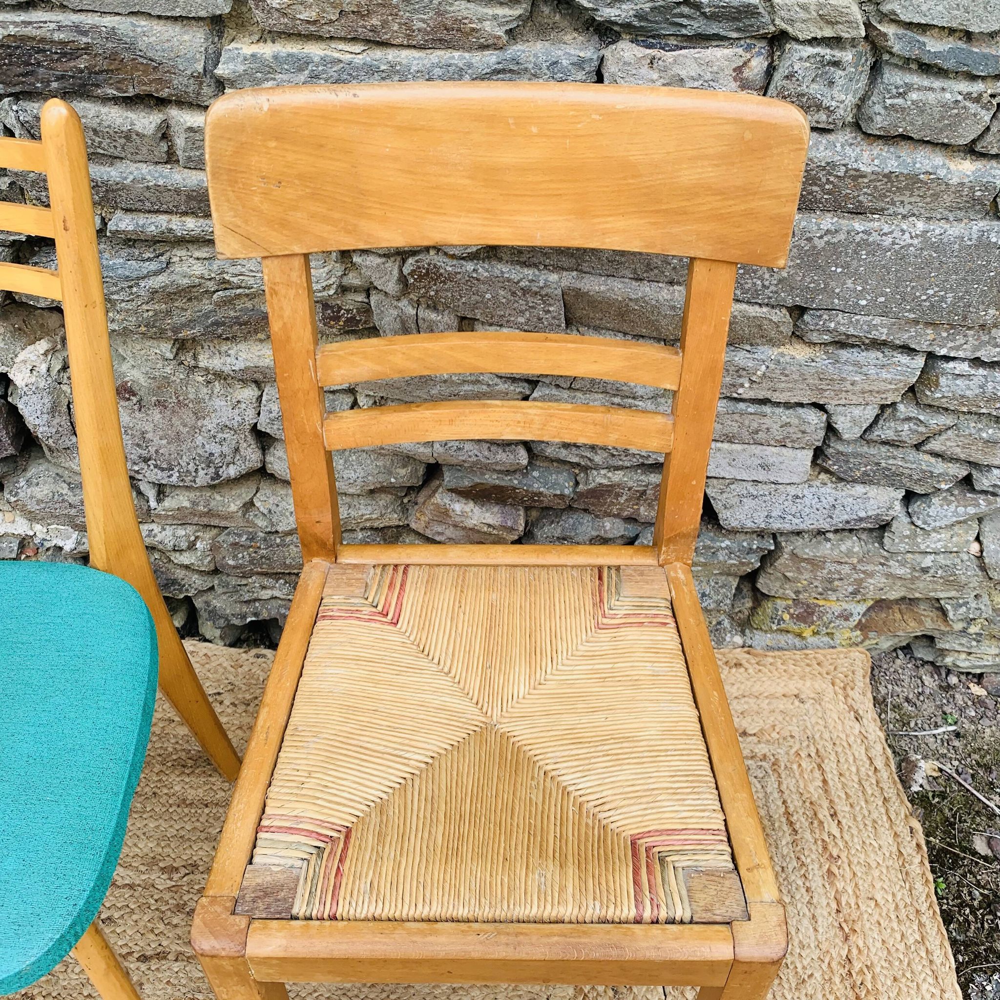 Set of 4 mismatched chairs