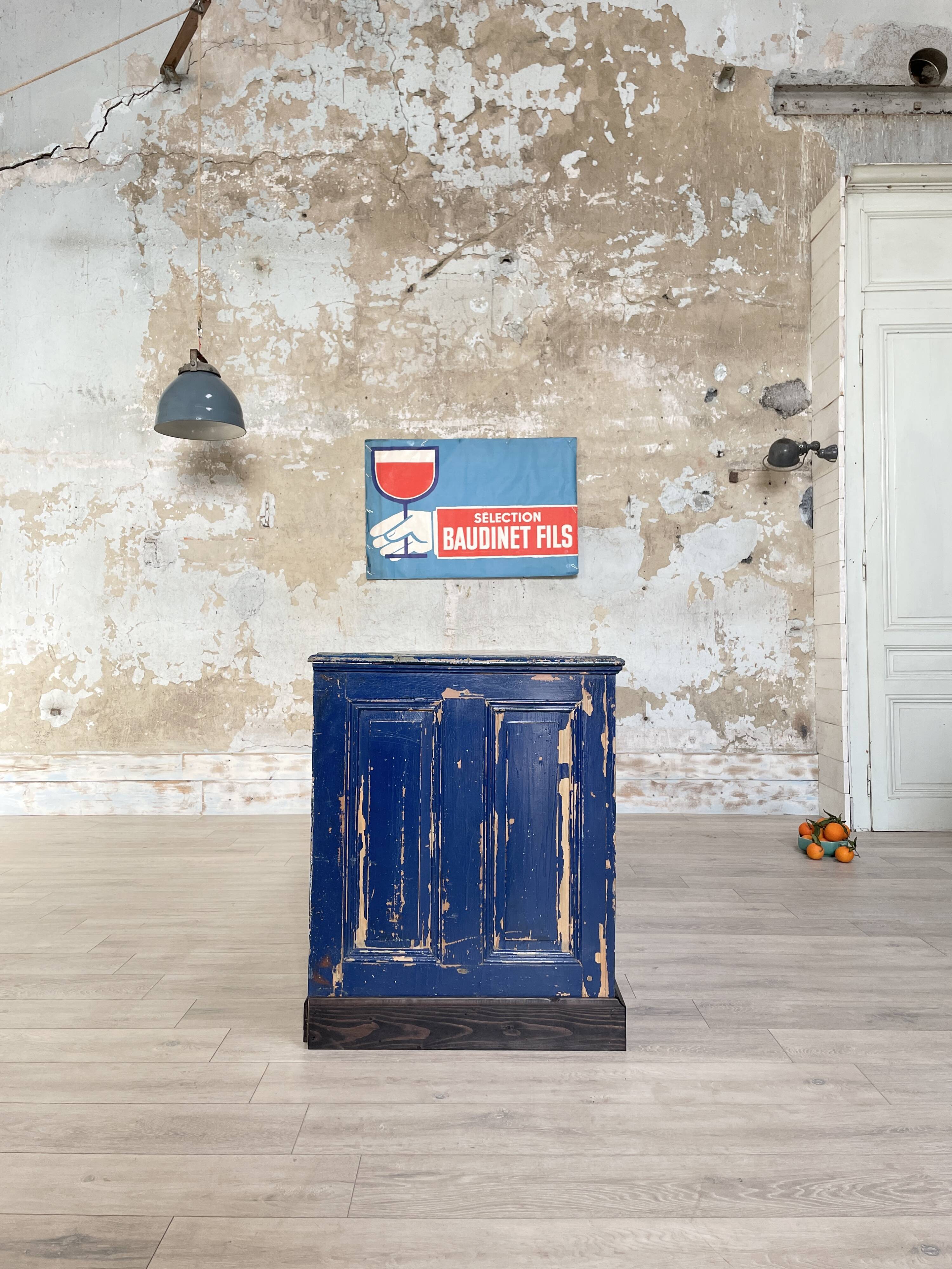 Commercial bank weathered wood panel.