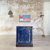 Commercial bank weathered wood panel.