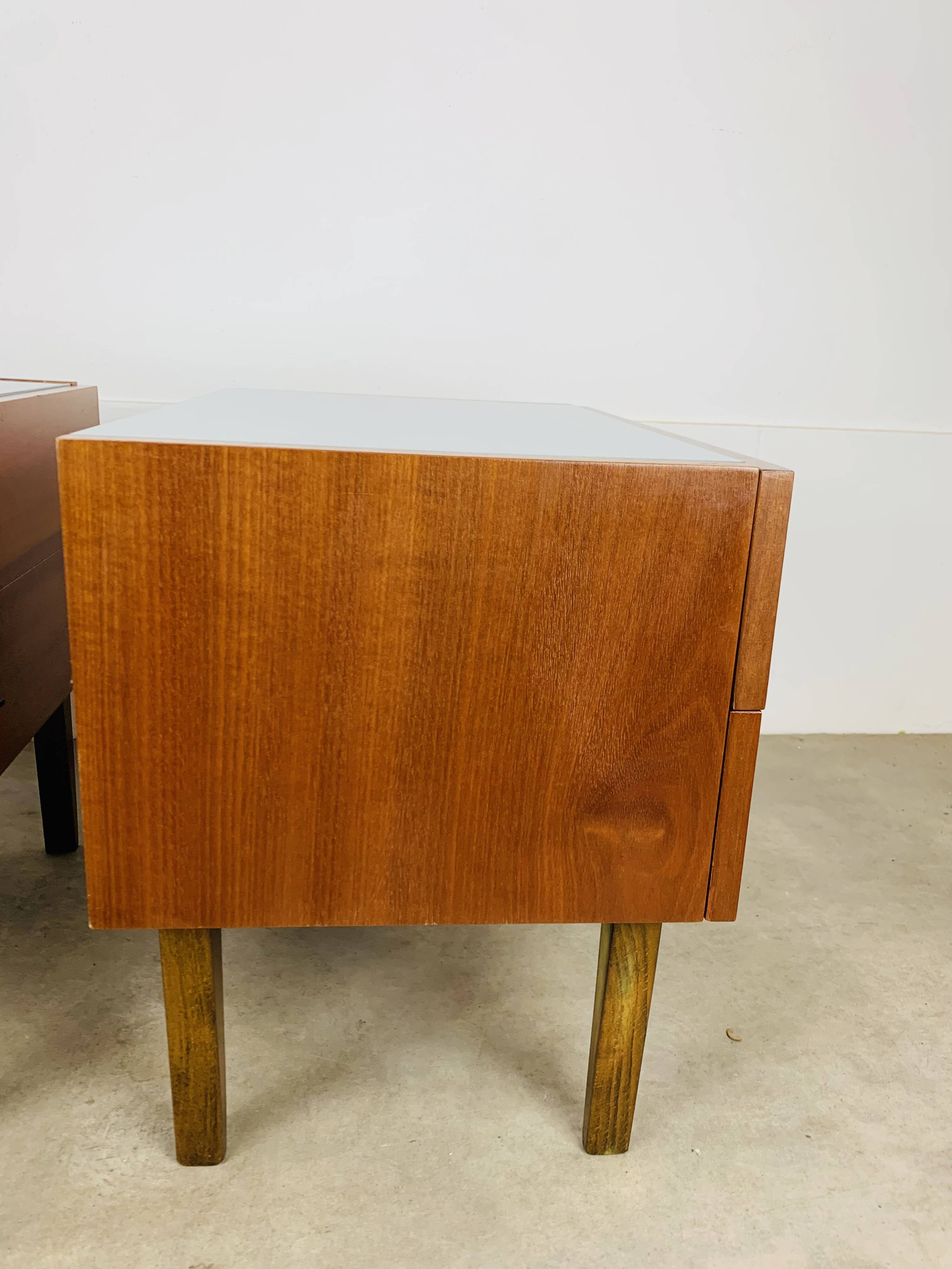 Pair of Scandinavian teak bedside tables, 1960s