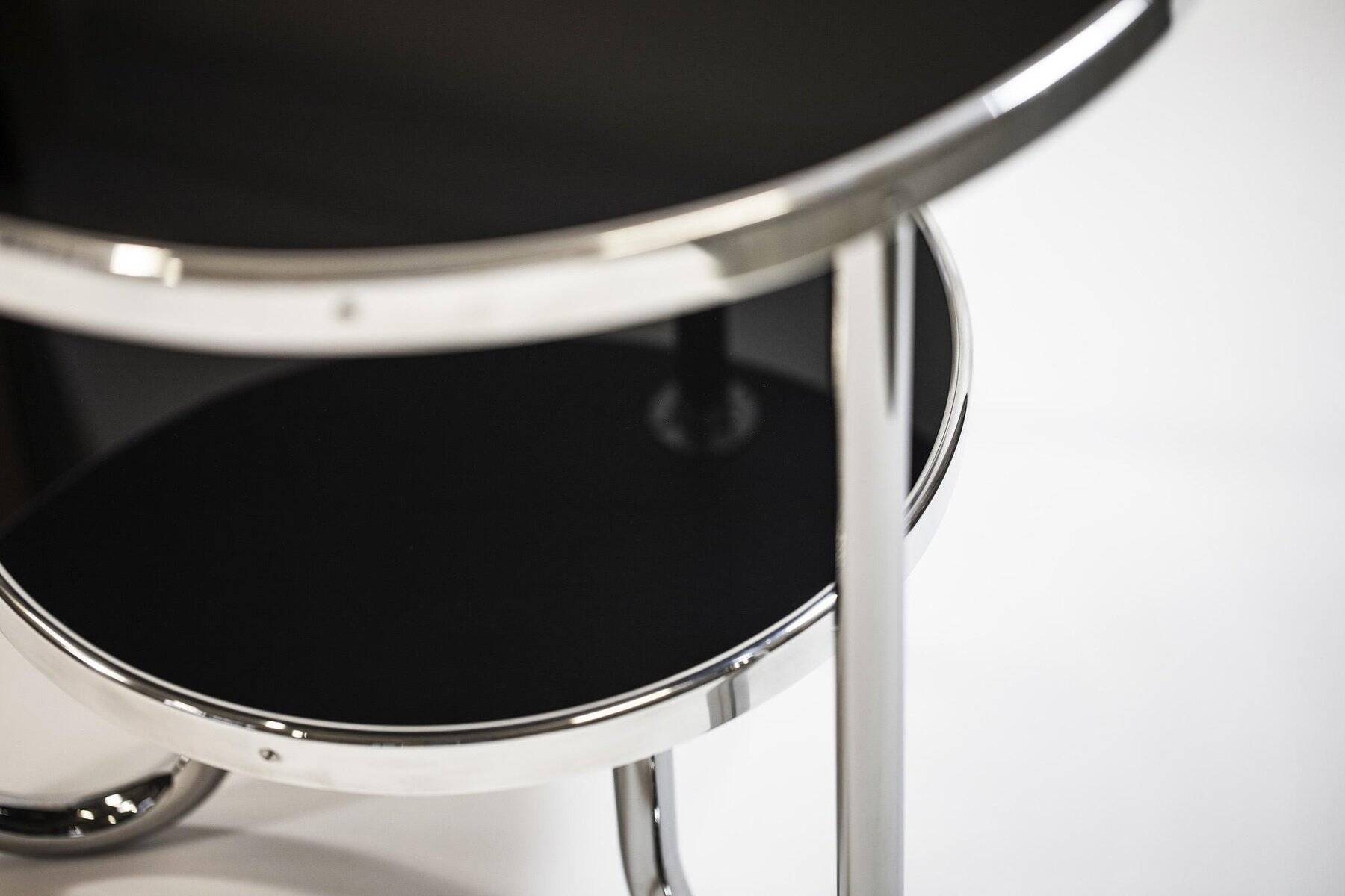 Small Bauhaus Black Chrome Table from Kovona, Czechia, 1970s