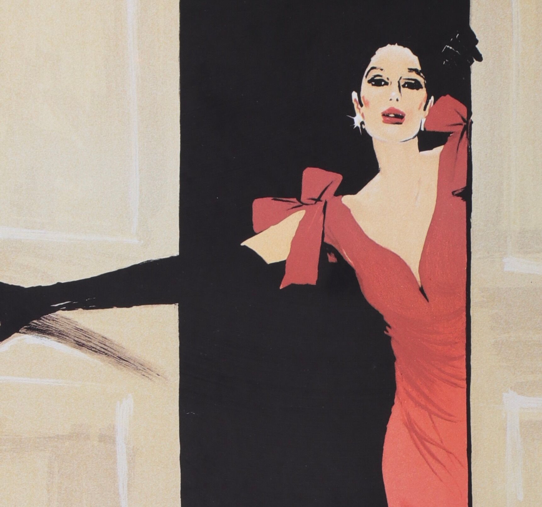 Gruau René exposition academia di costume e di moda rme 1992 90x64cm affiche