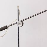 Articulated desk lamp in chrome metal by André Lavigne for Aluminor 1960.