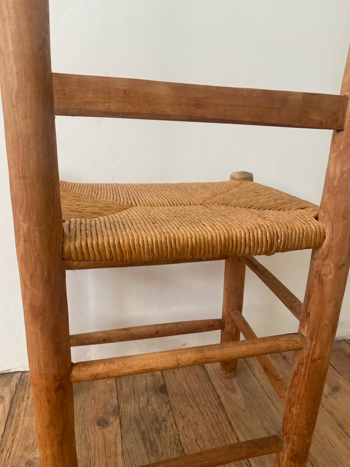 Lot de 6 chaises en orne et paille