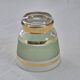 Vintage liqueur service in frosted celadon and gold glass – 1950s