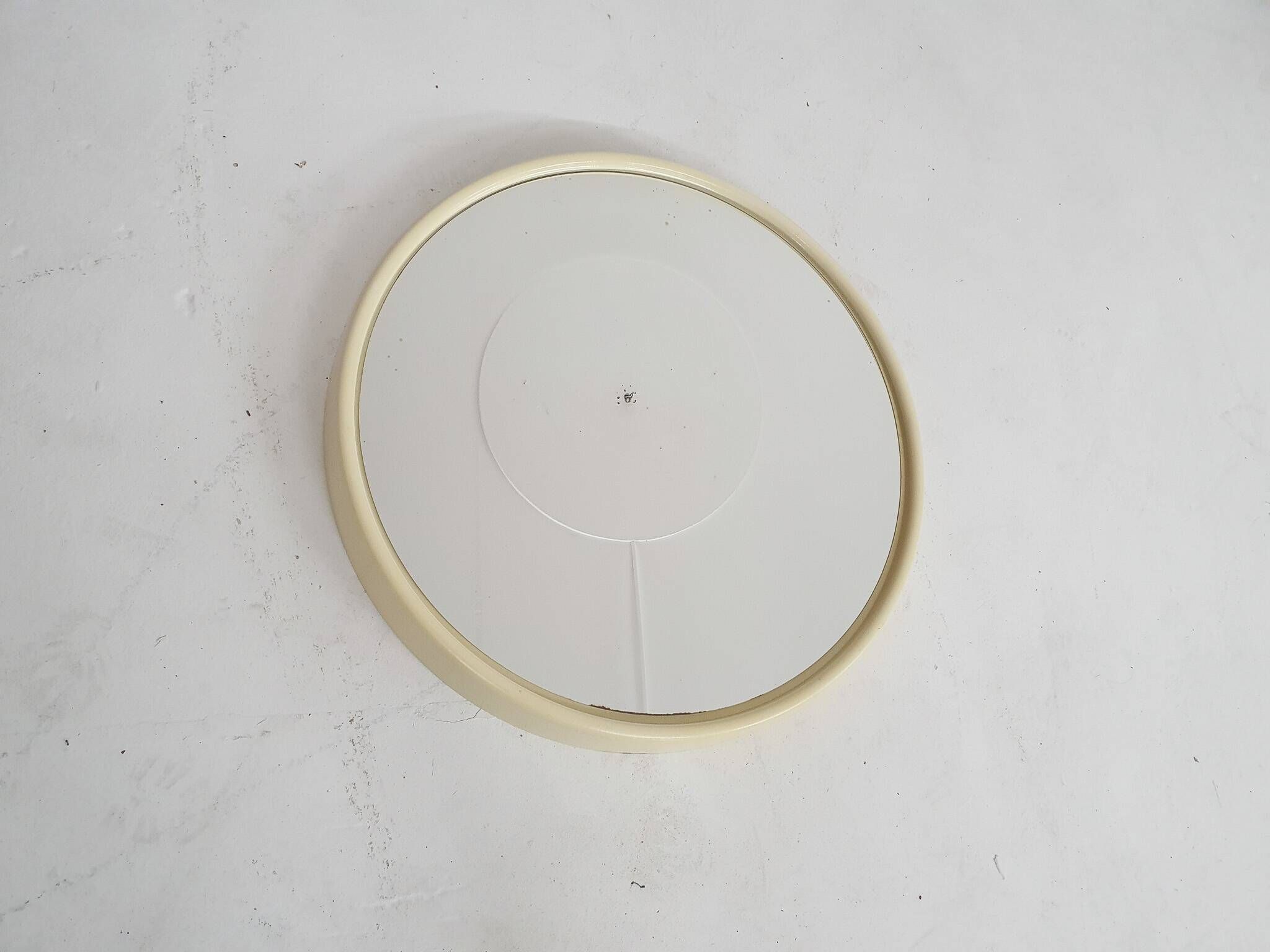 Miroir rond en polyester des années 1960, Pays-Bas