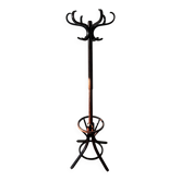 Baumann style 1960 swivel parrot coat rack in bent wood