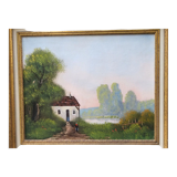 Oil painting on canvas signed