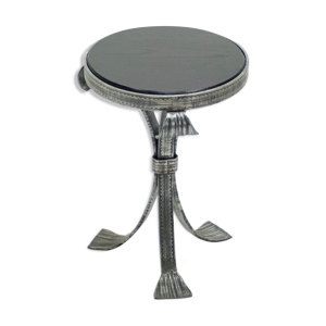 Guéridon art deco acier