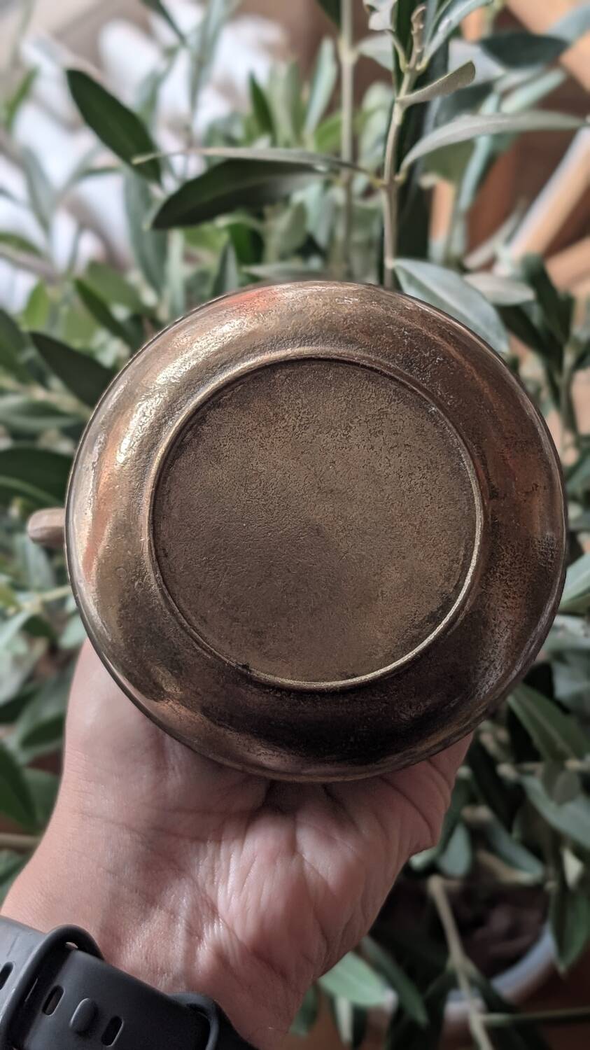 Antique hammered brass pitcher – oriental/handmade style