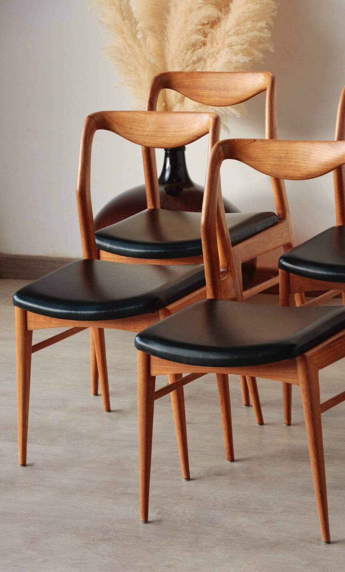 Set of 6 Vintage Scandinavian Teak Chairs – 1960s