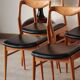 Set of 6 Vintage Scandinavian Teak Chairs – 1960s