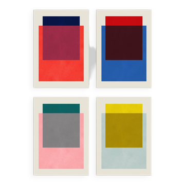 4 impressions d'art géométriques. Format (50x70cm)