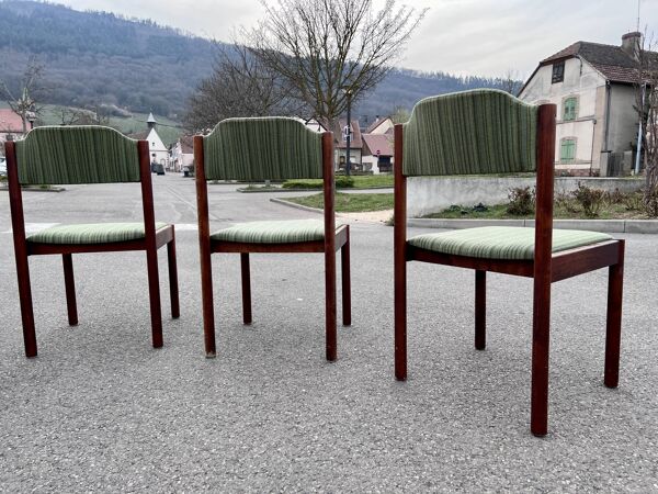 Série de chaises scandinave fauteuil chaise ottoman en palissandre