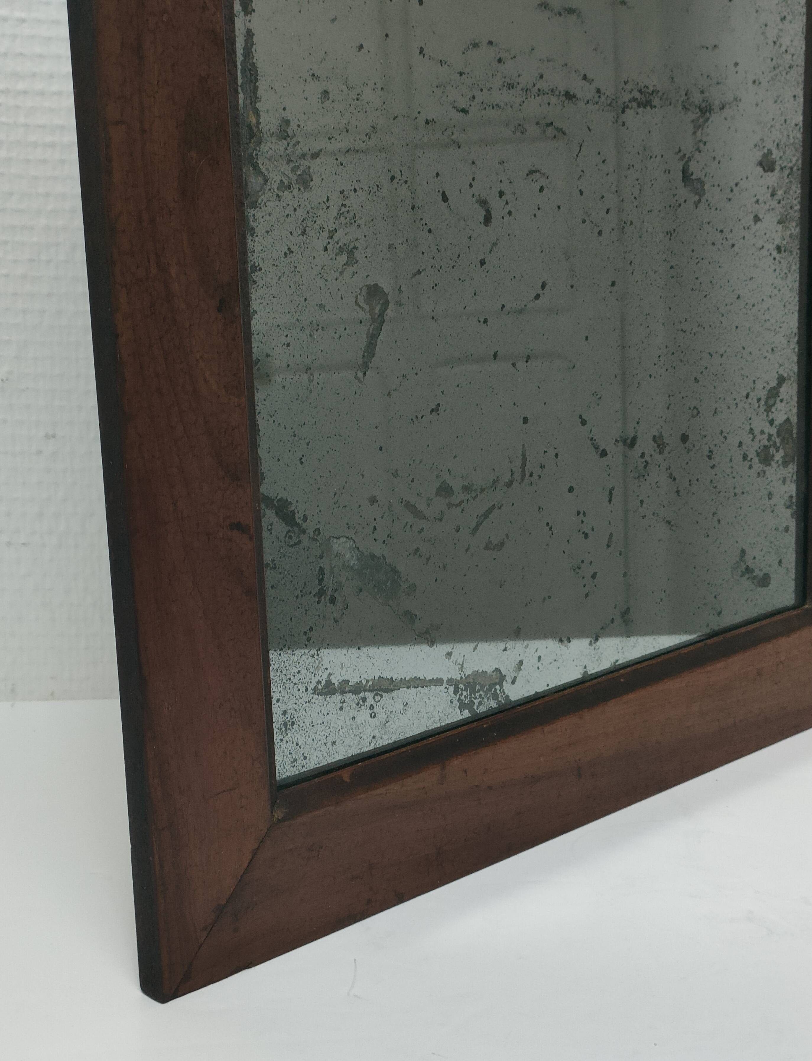 Solid wood mirror and patinated ice early twentieth century