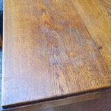 Chest of drawers of the 50s in blond oak compass feet
