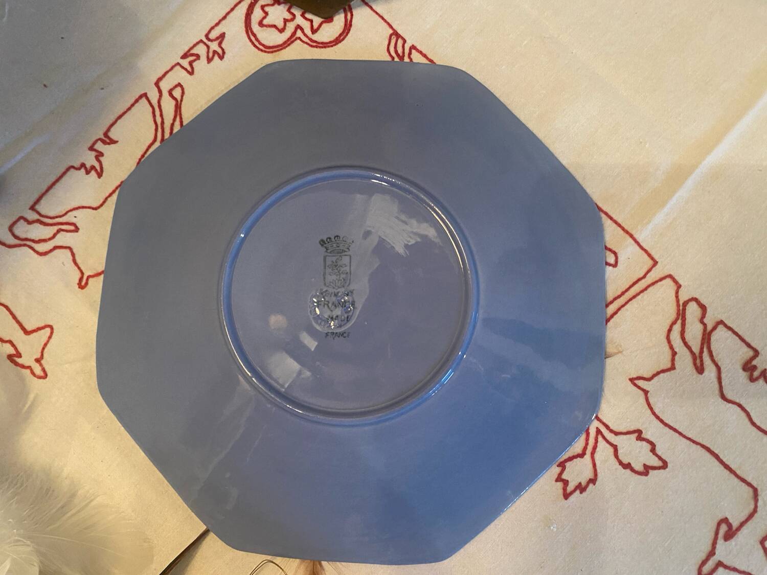 Large Art Deco mug stamped Longwy