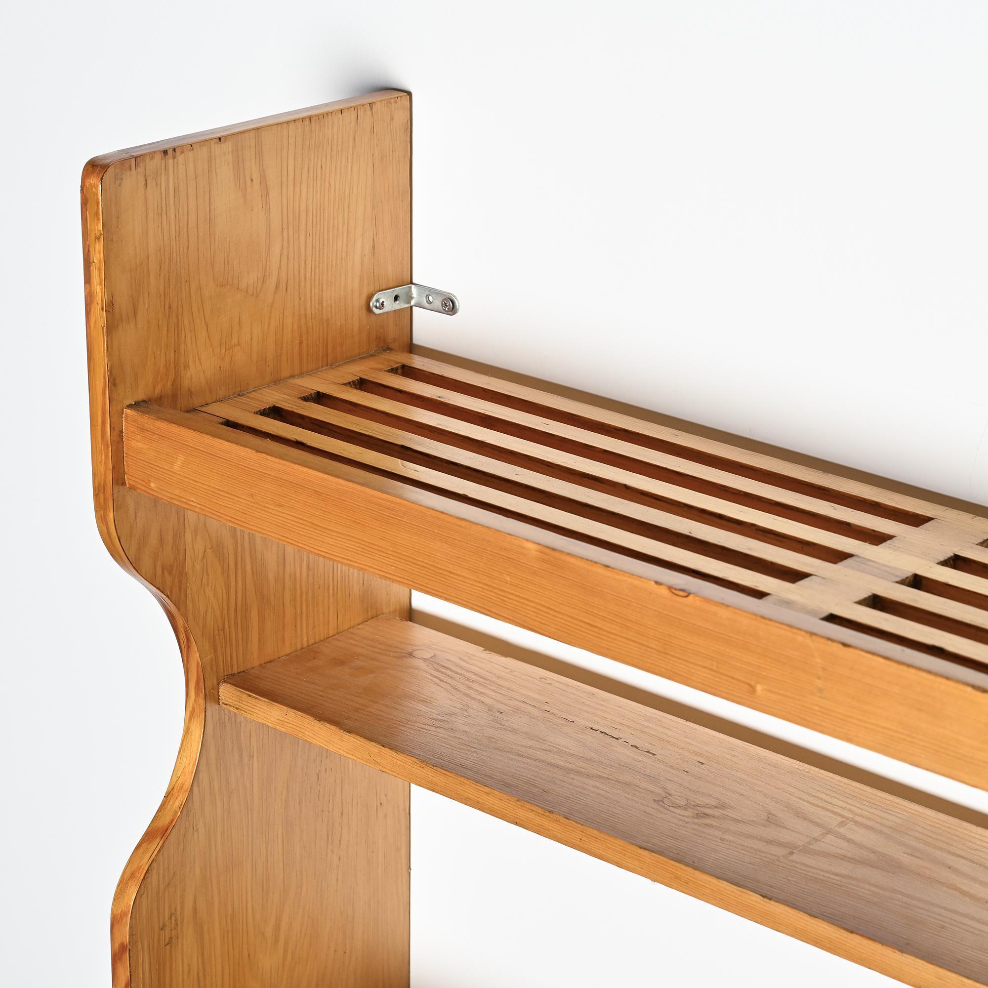 Charlotte Perriand, wall-mounted sideboard Las Cases, Les Arcs, around 1970