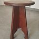 Antique oak stool, folk art