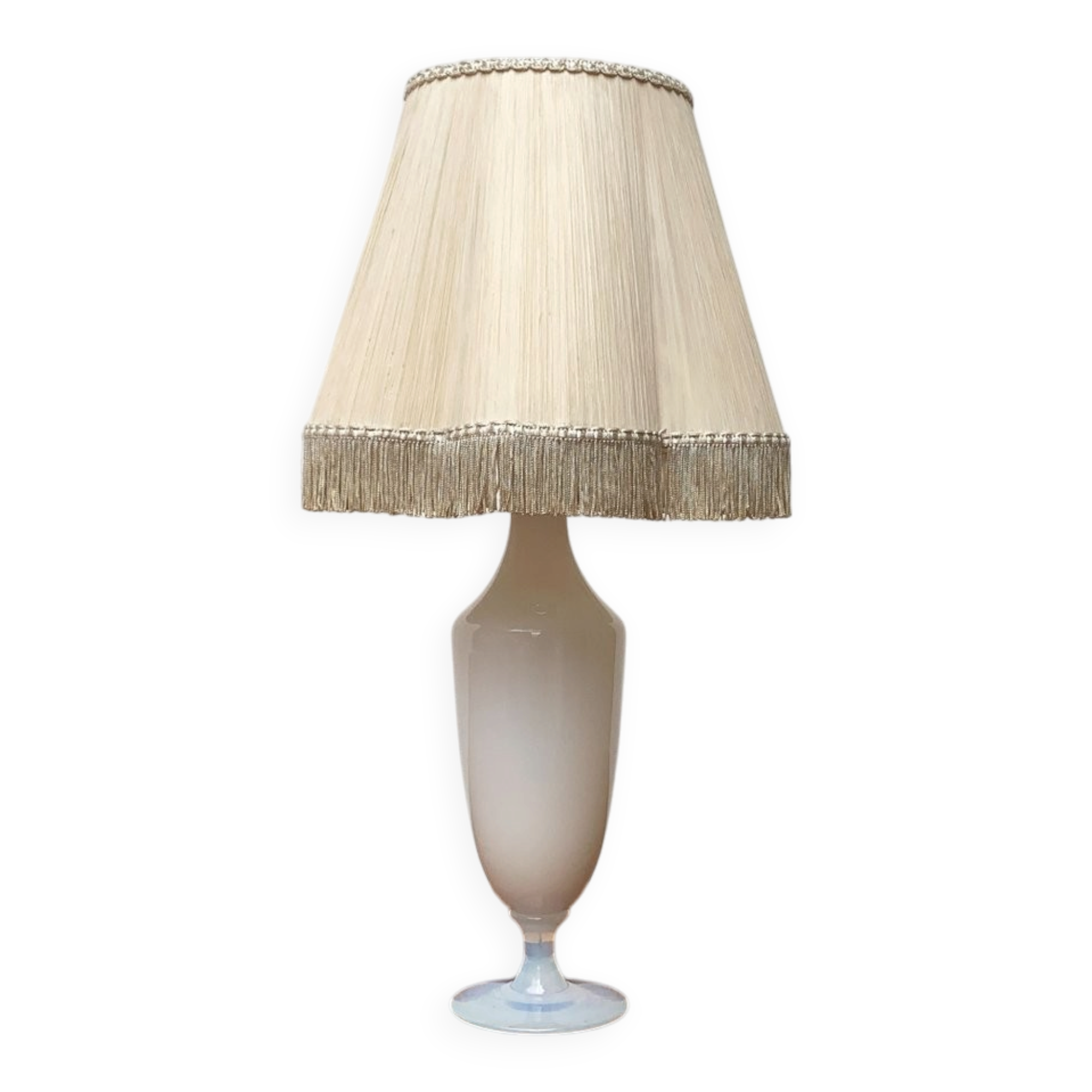 French opaline glass table lamp from the mid-century Sèvres, 1960s.
